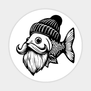 Hipster Fish Magnet